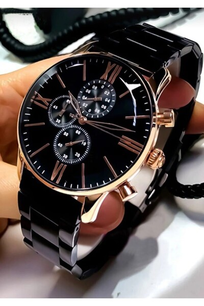 Neorney Premium Case Sport Steel Men's Wristwatch with Roman Numerals