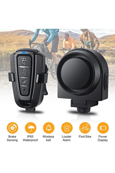 Choice جهاز إنذار اهتزاز الدراجة اللاسلكي A2 ANTUSI مع شحن USB وجهاز إنذار ال...