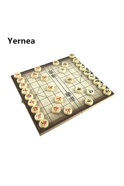 Choice Wooden Chinese Chess Set Foldable Board Games 29.5*27.5*1.3 CM Chinese Boxed Chess Game Basswood ...