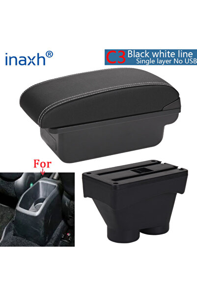 Choice5 صندوق مسند ذراع C3 أسود أبيض NOUSB لسيارة بيجو 208 صندوق تخزين ملحقات...