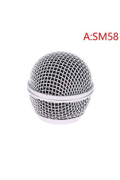 KOQZM A Microphone Replacement Head Steel Mesh Handheld Microphone Grill Mesh Head Fits Shure Beta 57A 58.