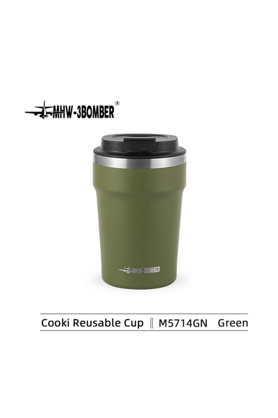 Choice Green MHW-3BOMBER 360ML Stainless Steel Coffee Tumbler Portable Double Wall Thermal Mugs for Travel