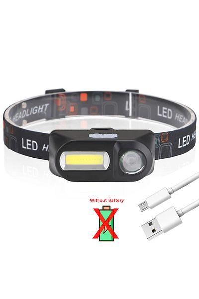 Choice Without Battery Mini Portable Xpe Cob Headlamp Usb Rechargeable Use 18650 Battery Headlight Outdoor