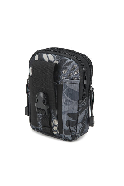 Choice Black Python Molle Pouch Belt Waist Pack Men Small Pocket Survival Tool Bag for Running Travel Campi