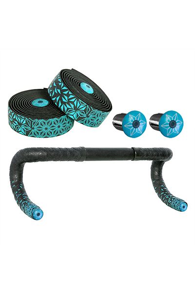Choice black blue Road Bike Bar Tape Super Sticky Kush Star Fade Bar Tape EVA/PU Bike Anti-Skid Shock Absor
