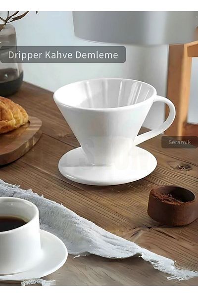 Jet's Home V60 02 Ceramic Dripper Coffee Brewing Equipment Apparatus Red