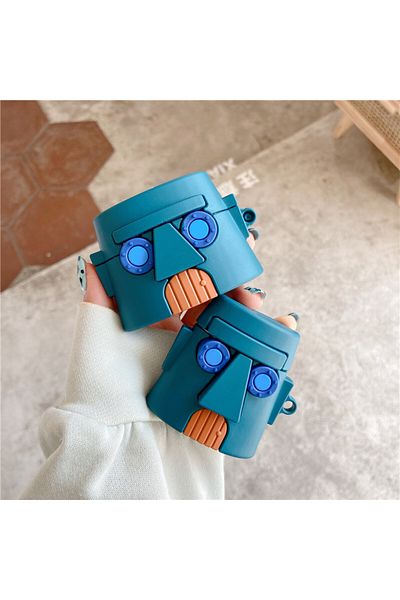 Choice For Airpods Pro Blue Pineapple Wooden Man Cute Cartoon Silicone Case For Apple Airpods 3 2 1 Pro Wit
