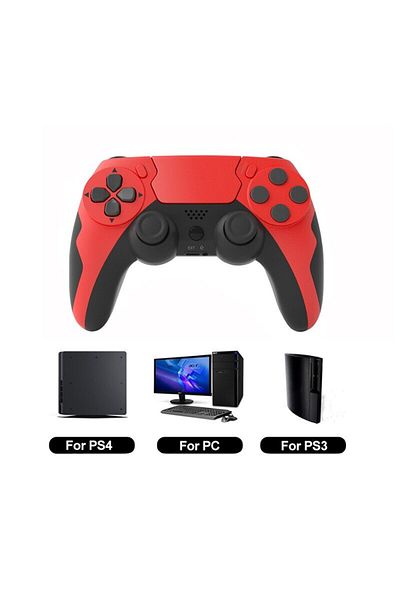 Choice Red Black Gaminja P48 Wireless Gamepad With Six Axis Gyroscope Game Controller For Ps4 Ps3 Console W