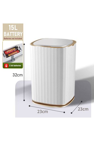 Choice 15L gold battery 12/15L Smart Trash Can Home Kitchen Wastebasket Garbage Bins Bathroom Toilet Living