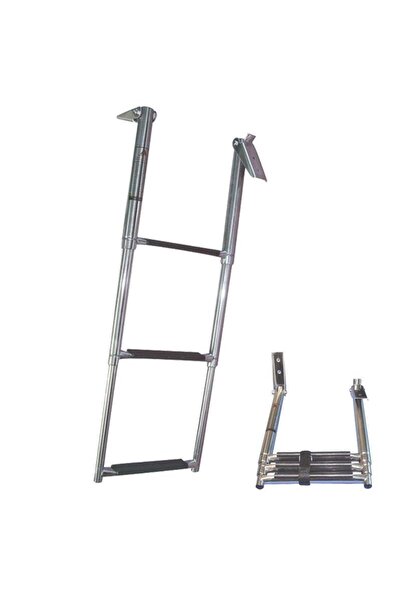 LALIZAS Teleskopik Merdiven, Krom,3 Bas., Inox 316, 330x860mm