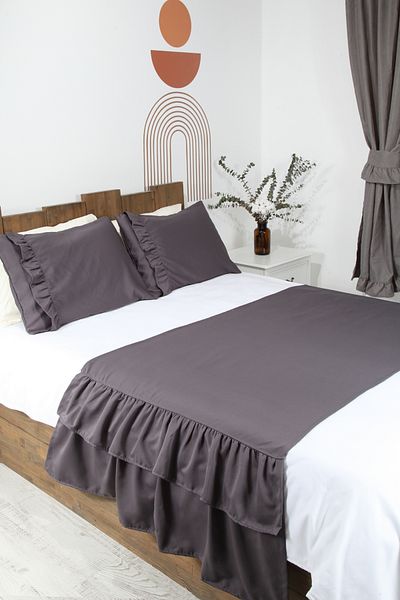 cotton maison Poly Bed Runner Set Frilly 80X240 cm