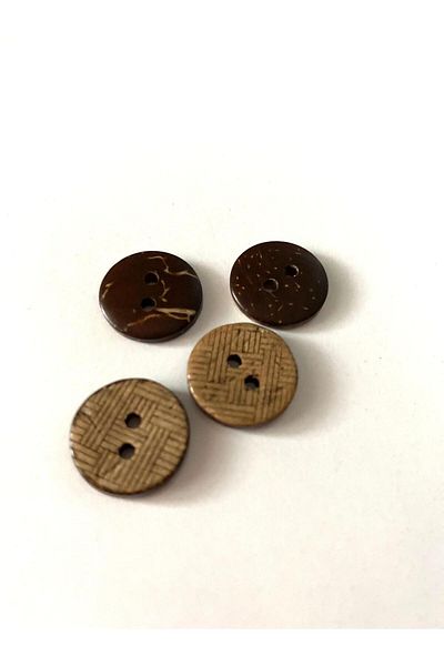 canan dizayn 15 mm (24 Boy) Patterned Coconut Button (20 Pcs)
