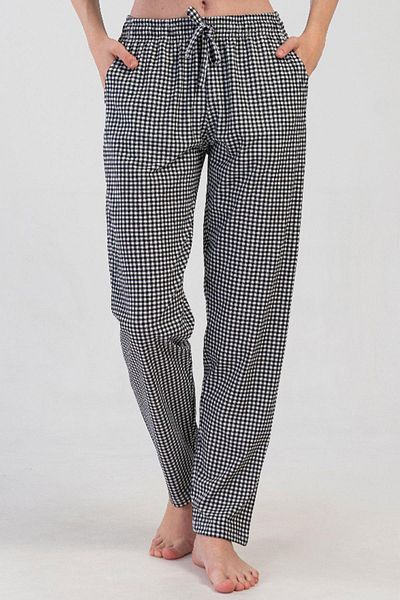 VİENETTA Pantaloni negri pentru femei, 100% bumbac C5T0N5O804