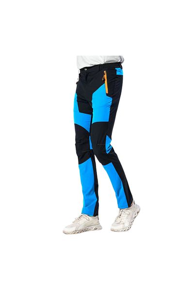 Choice 5XL(95-105kgs) blue black TRVLWEGO Men Hiking Camping Pants Wear-Resistant Quick Dry Anti-UV Pant Wa