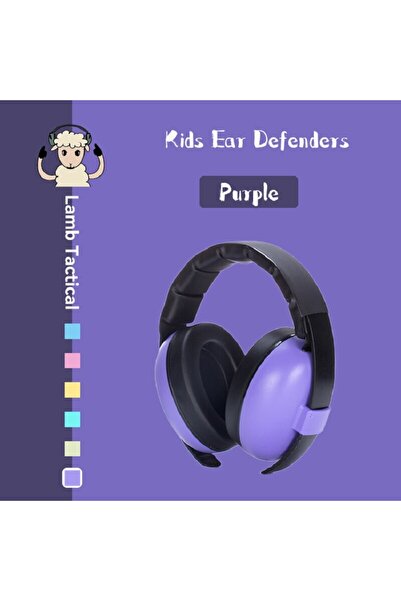 Choice سماعات أذن أرجوانية لحماية أذني الطفل ومضادة للضوضاء وسماعات رأس لتمدي...