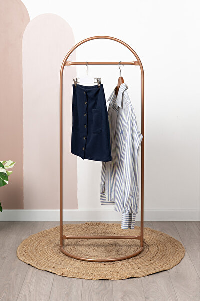 Fec Reklam Butik Stil Oval Askılık Konfeksiyon Askılığı Altın Renk Askılık Rose Elbise Askılığı Ayaklı Askılık