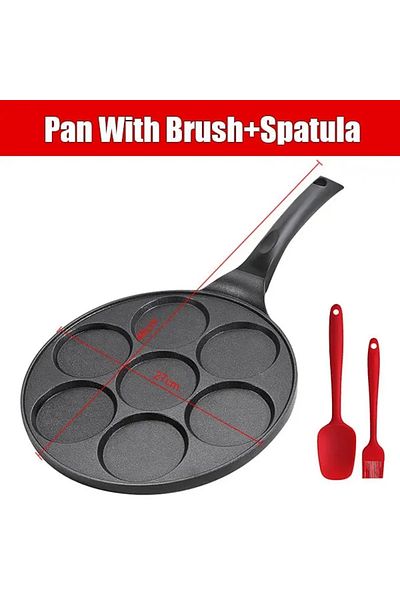 Choice 7 Cup Black Pan Set 7 Cup Pancake Pan Nonstick Breakfast Griddle Dinosaur Animals Waffle Maker Panca