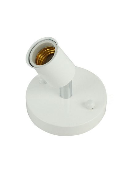 JOYINLED WHITE E14 E27 Lamp Holder Simple Iron Screw Lamp Holder 180 Degrees Turn To Dining Room Living Room