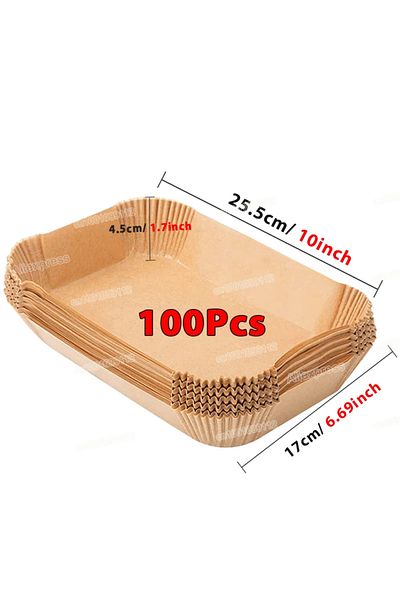 Choice Rectangle-100pcs 50/100Pcs Air Fryer Disposable Paper Non-Stick Airfryer Baking Papers Round Air-Fry