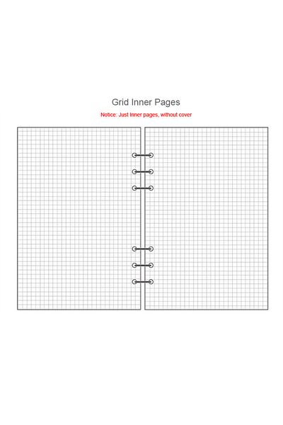 Coliky دفتر ملاحظات A5 Grid A5 A6A7 45 ورقة قابلة لإعادة التعبئة، مجلد حلزوني، صفحة داخلية، أسبوعيًا، شهريًا، مهام L