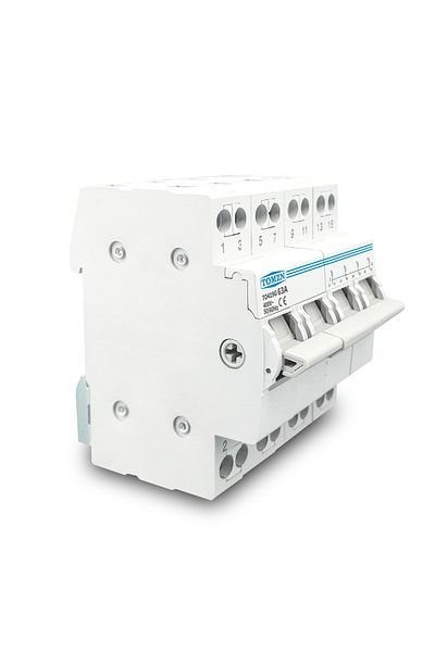 TOMZN 4p 63a 3 Phase Mts Dual Power Manual Transfer Isolating Switch Interlock Circuit Breaker