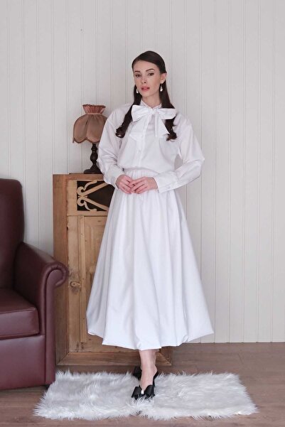 Ceylan Otantik Ecru Parachute Balloon Skirt