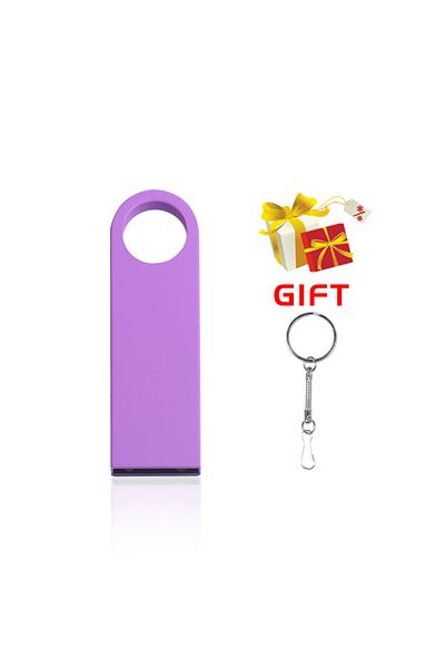 JASTER 64gb Purple Usb Flash Drive Colorful Metal 128gb 64gb 32gb Pen Drive 16gb 8g 4gb 128m Pendrive Free