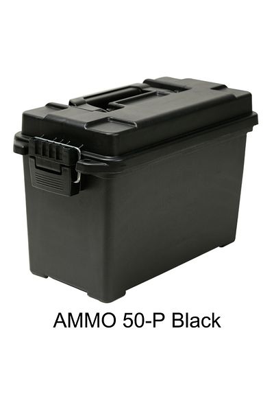 Choice AMMO 50-P Black Plastic Ammo Box Weapons Safe Storage Ammo Can Lightweight High Strength Ammo Access