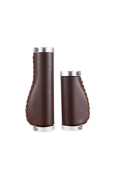 Choice LS-Sliver Drak Brown Mtb Grips PU Leather Bicycle Handlebar Accessorie...