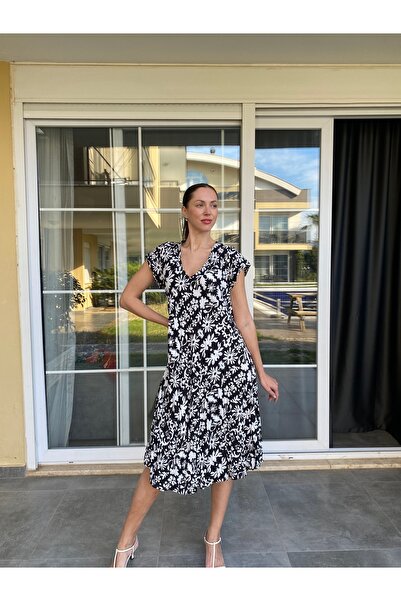 PİJAMORE İnce Duruş Kadın(38-46 BEDEN UYUMLU)Mevsimlik Yazlık Viskon Elbise Bohem Vintage Patchwork