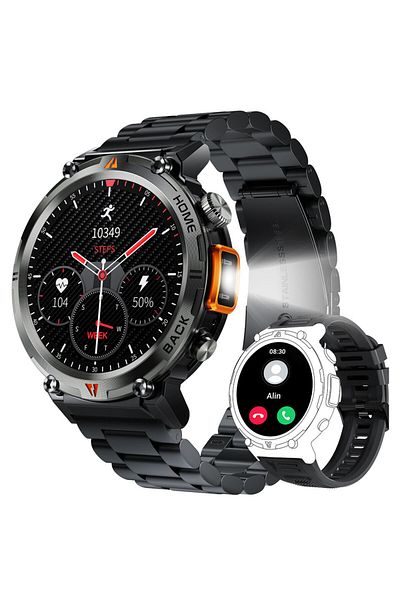 EIGIIS orange-1 EIGIIS KE3 Smart Watch 3ATM Waterproof Original Design For Men Bluetooth Call Health Monito