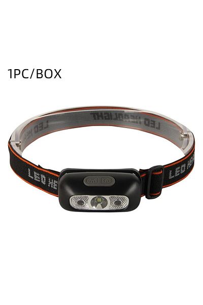 Choice black Hand Motion Sensor Mini Headlamp USB Rechargeable LED Induction Headlight Outdoor Camping Fish