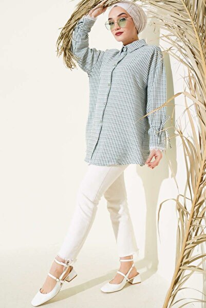 YILMAZBARMAZ Cămașă țesută cu detaliu guipură pentru femei