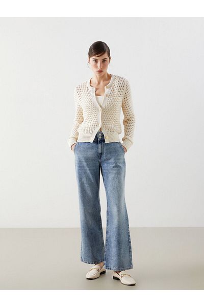 LC Waikiki Pantaloni de damă în jean Wideleg