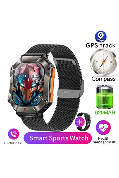 Choice Black mesh tape Men Smart Watch For Android IOS Fitness Watches Ip68 Waterproof Military Healthy Mon