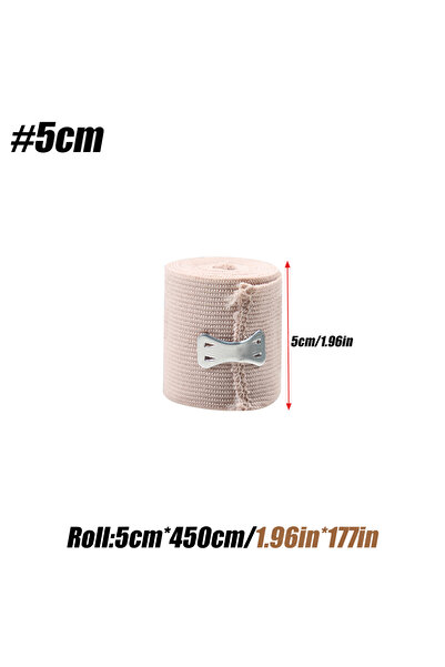 Choice ضمادة مرنة ممتازة 5 سم 1 لفة - ضمادة ضغط قوية مع مشابك إضافية للرياضة