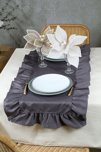 cotton maison Poli Volanat Runner 40x110 Cm