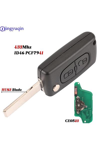 Choice Complet key For peugeot jingyuqin ASK 2 Buttons Remote Flip Car Key For Peugeot 207 307 308 407 For