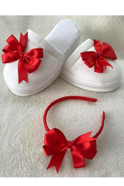 Işşıl 4426-satin Ribbon Combination Maternity Slippers-crown Set