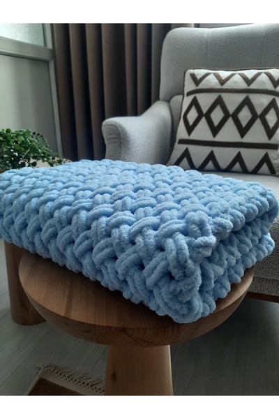 Alize Puffy 183(açık mavi) Bebek Battaniyesi 85*85 cm