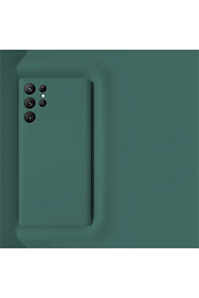 Choice جراب سيليكون سائل أصلي باللون الأخضر الداكن لهاتف سامسونج جالاكسي إس 21 إس، متوافق مع هواتف سامسونج إس 21 إف إي، إس 22 ألترا، إس 9، إس 10، إس 20 بلس، إيه 52، إيه 52 إس، وإيه 1