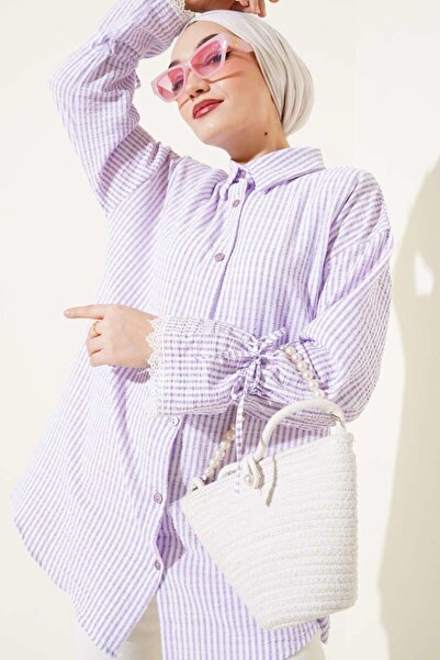 YILMAZBARMAZ Cămașă țesută cu detaliu guipură pentru femei