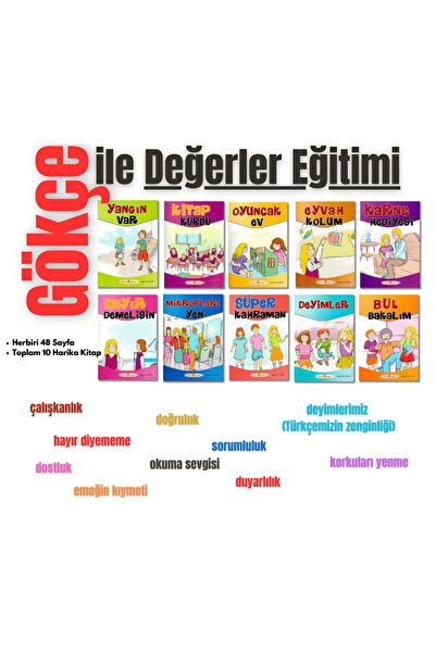 Bilgin Çocuk Yayınları 2. و3. مجموعة قصص تعليمية عن القيم مع غيتشي للصفوف (10...