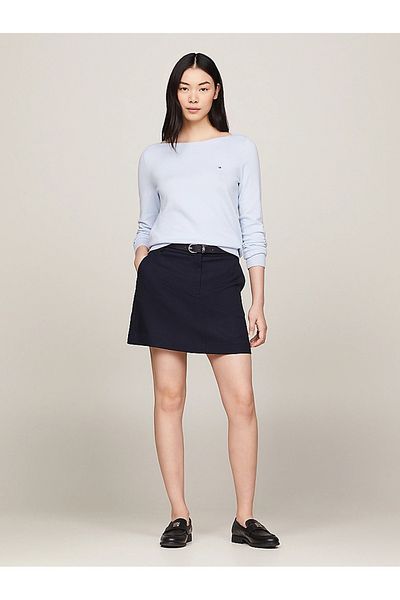 Tommy Hilfiger Trikotátový svetr s modrou modrou deskou pro ženy s lodí Tommy Hilfiger
