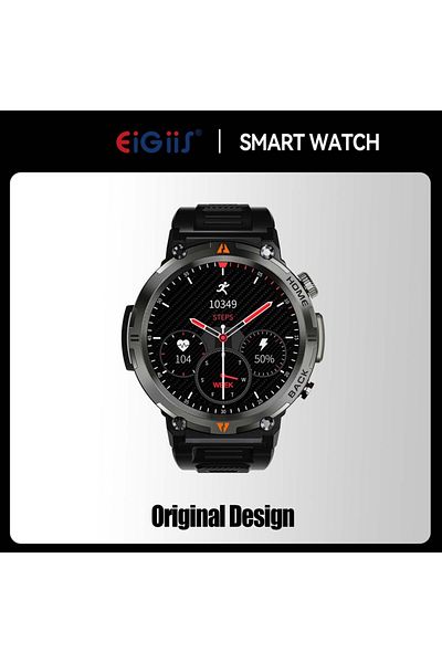 EIGIIS black EIGIIS KE3 Smart Watch 3ATM Waterproof Original Design For Men Bluetooth Call Health Monitor W