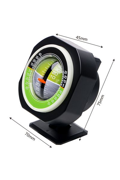AINYSZIN Inclinometer Angle Car Compass High-precision Built-in LED Auto Slope Meter Level Car Vehicle Dec...