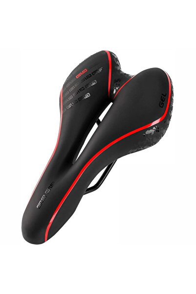 Choice مقعد دراجة هوائية من نوع A أحمر جل للدراجات الجبلية وسرج دراجة مريح ون...