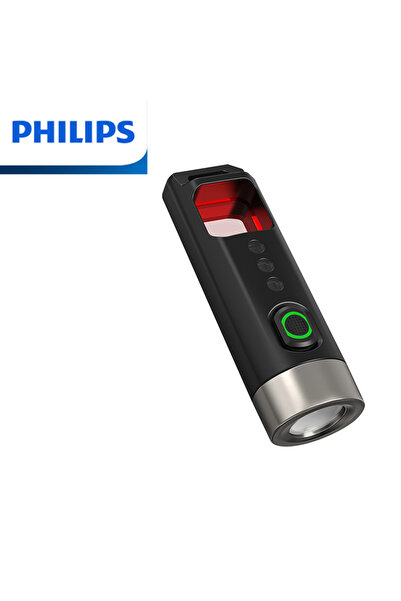 Philips Button Electronics black Balck NEW EDC Flashlight LED Rechargeable Mi...