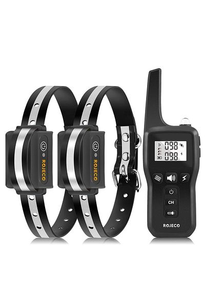Choice Black 2 Collars Rojeco 1000m Electric Dog Training Collar Remote Control Training Collar For Pet Rec