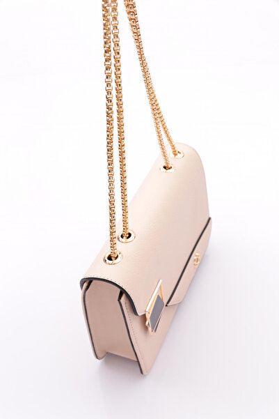DGN Beige Women's Square Bag with Handle Chain Model: 11282361235102